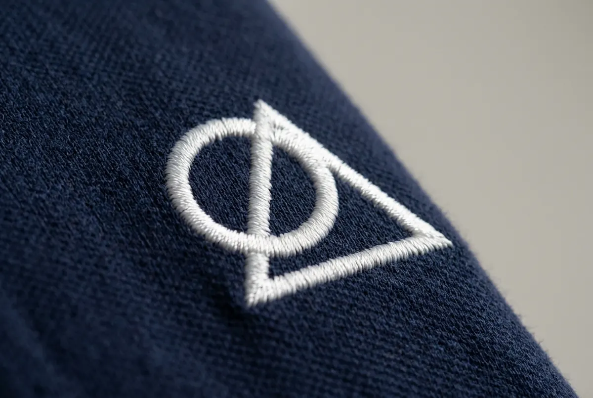 Siuvinėjimas: pavyzdinis logotipas, pagamintas šia technika